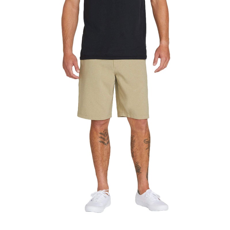 Volcom Men's Kerosene 21" Hybrid Chino Shorts, Khaki, 38 - Image 1